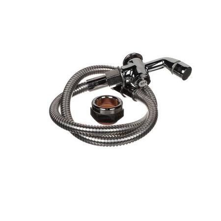 T&S BRASS Push Button Spray Valve, 36 Stainless Flex Hose,  B-0101-BKF